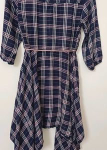 Plaid Dress with Belt