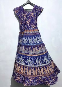 Designer Jaipuri Print Gown