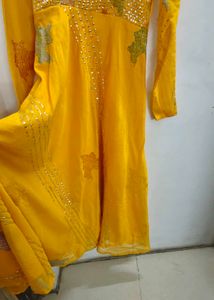 Yellow Anarkali Kurti
