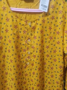 Combo  Mustard Kurta  And Pink Colour  Flora Kutr