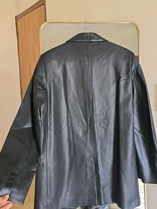 ZARA Faux Leather Blazer - Black
