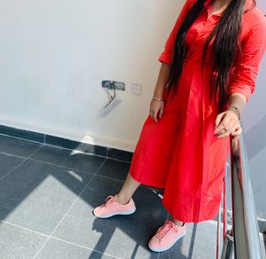 Coral Colour Jumpsuit