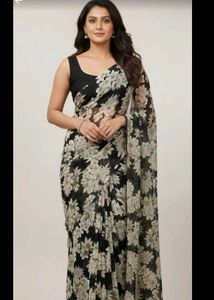 Black Daily wear New saree