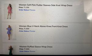Women Ruffled Sleeve Wrap Dress
