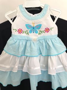 Butterfly embroidered Baby sun dress
