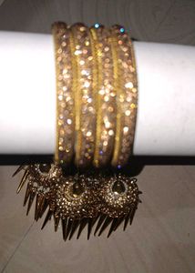 Golden Jhumka Bangles