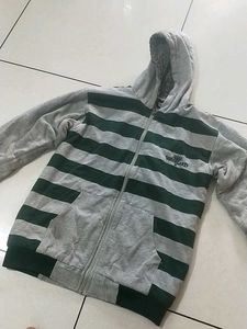 Men Striped Hoodie