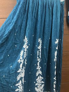 Elegant Embroidered Teal Kurta