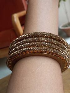 Lac Bangle With Stone Work