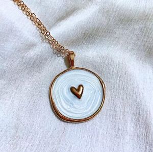 Golden Heart Glitter Necklace
