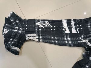 Black Color Frill Hand Top &amp; Kurti