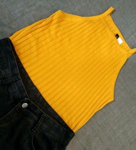 H&amp;M Mustard Top Yellow💛