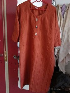 Elegant Brown Striped Kurta