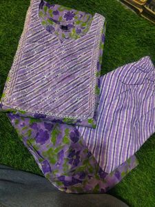 Purple Kurti Set