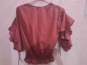 Elegant Coral Top