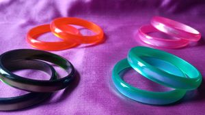 Multi Color Plastic Bangles Set Of 12