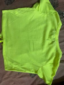 Ginger Radium Green Crop Top
