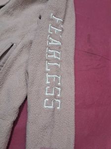 baby pink Fleece sports Zip-Up Jacket hoddie