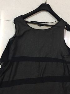 Black Layered Party and Dinner Dress