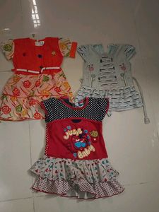 Bundle of 3 Baby Dresses - Size 12-18 Months
