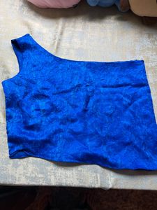 Blue One-Shoulder Top