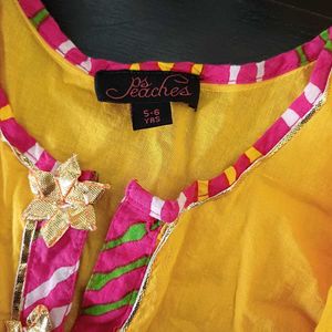 Pure Cotton Festive Salwar Kurta set For kids