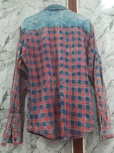 Checkered Denim Shirt