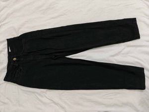 High-Waisted Black Jeans