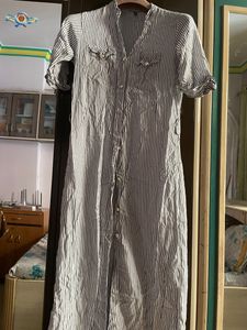 Long Strip Shirt/ Shrug