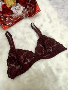 🌹Elegant Burgundy Lace Bra🌹