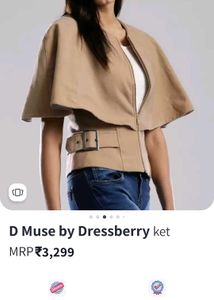 Dressberry Brand New Butterfly Cape Wool Jacket