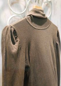 Turtle Neck With Puff Sleeve