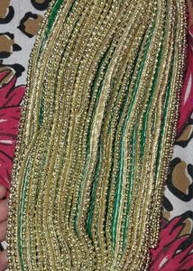Embroidered Green Saree Border