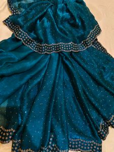 Hot Bollywood Silk Blend Saree With Free Petticoat