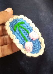 Crochet Flower Hairclips.