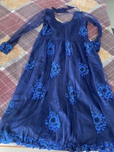 Elegant Navy Blue Ethnic Gown