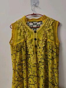 Yellow Sleeveless Top