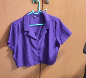 Purple Crop Top - Stylish &amp; Trendy - XL Size