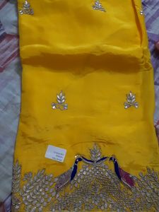 Karwachauth Special Pure Upada Suit With Handwork