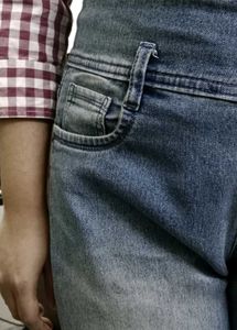 High-Waisted Denim Jeans