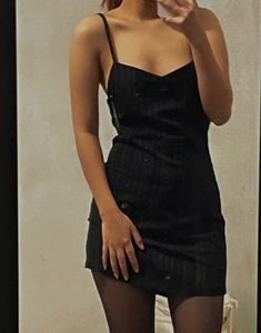 Korean Navy Blue Dress