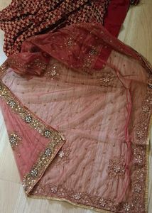 Cute heavy Saree with fancy blouse