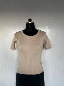 Ribbed Knit Top - Neutral Staple