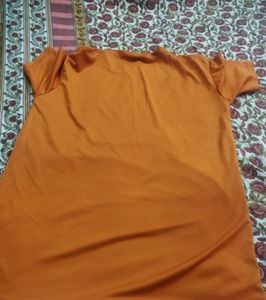 Silk tshirt for Kids Orange Colour  tshir