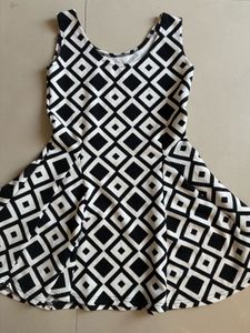 Black &amp; White Diamond Dress