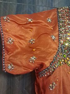 Silk Suit Set With Stone Work
