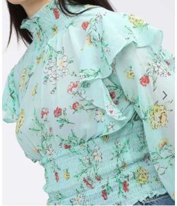 Tokyo Talkies Sea Green &amp; Yellow Floral Print