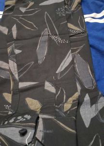 Men Tone Black Leaf Print Shirt
