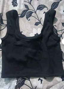 Ribbed Black Tank Top