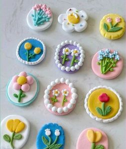 Clay Flower Fridge Magnets 🌸🌻✨